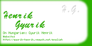 henrik gyurik business card